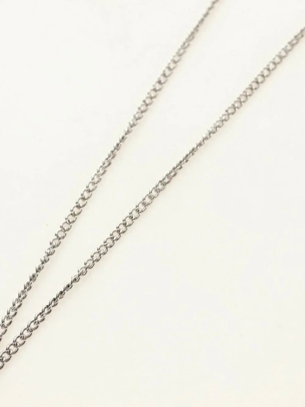 CHANEL COCO Mark Cat Necklace metal Silver CC Auth 184248M